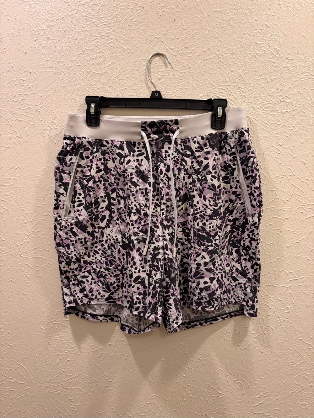 lululemon athletica Lilac and Black Patterned Athletic Shorts